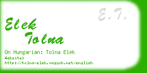 elek tolna business card